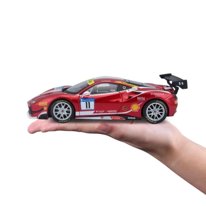 Model auto Ferrari 488 Challenge 2017 de la Bburago la scară 1:24