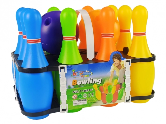 Set colorat de joc de bowling pentru copii