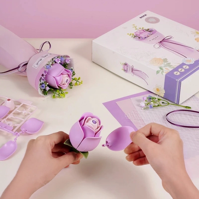Puzzle 3D Trandafir Violet