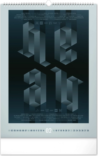 Calendar de perete Afișe de film alternative 2026