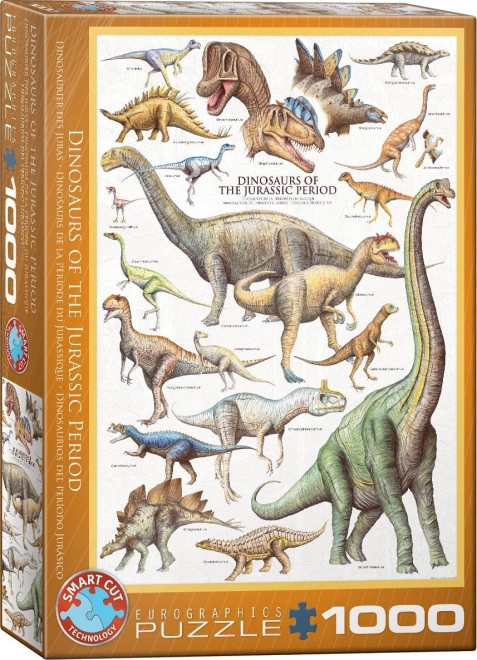 puzzle dinosaurii din perioada jurassică 1000 piese