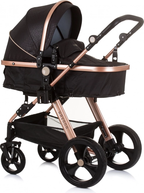 CHIPOLINO Cărucior combinat HAVANA 2in1 Obsidian – Aur
