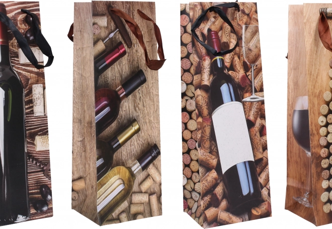 Pungă cadou pentru sticlă, mărime medie, 12 × 35 × 10 cm, pe tot parcursul anului