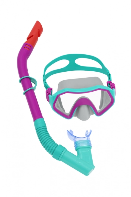 Set snorkeling Bestway cu mască, tub și labe înot roz 7+ – Roz
