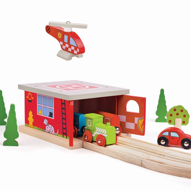 Stația de pompieri Bigjigs Rail