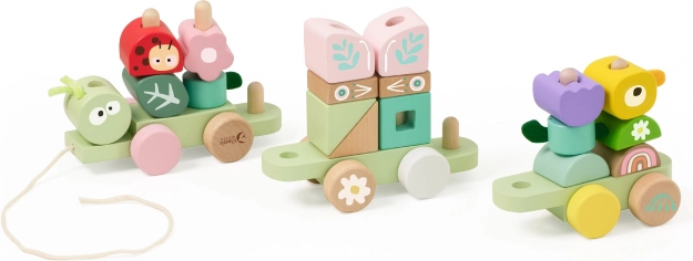 Puzzle tren din lemn Omida de la Classic World