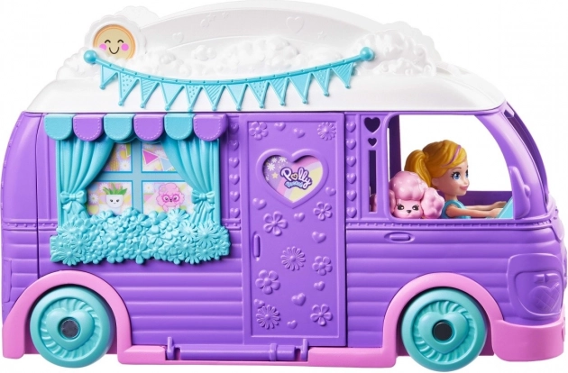 Polly Pocket Furgoneta de Glamping cu Păpușă