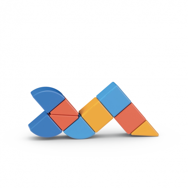 Setul Geomag Magicube cu 9 forme