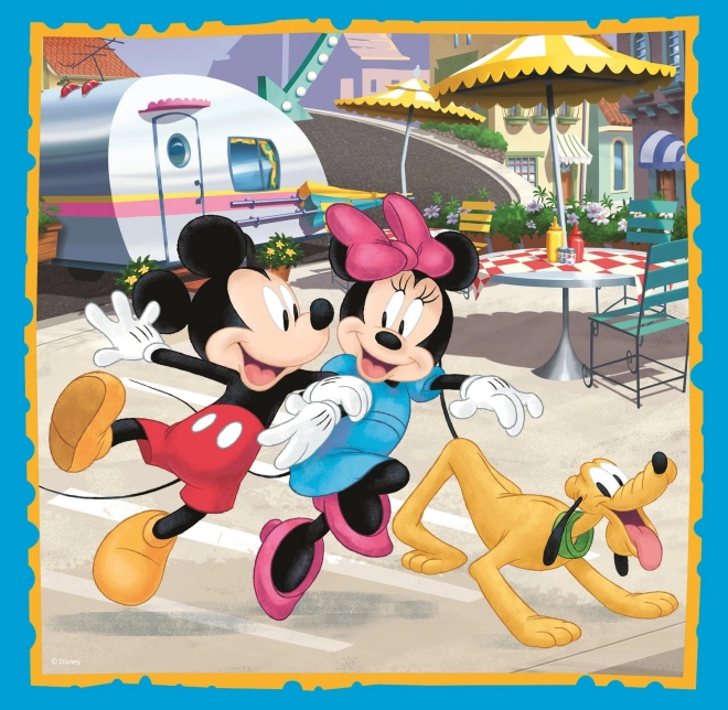 Puzzle Mickey Mouse și prietenii 3 în 1