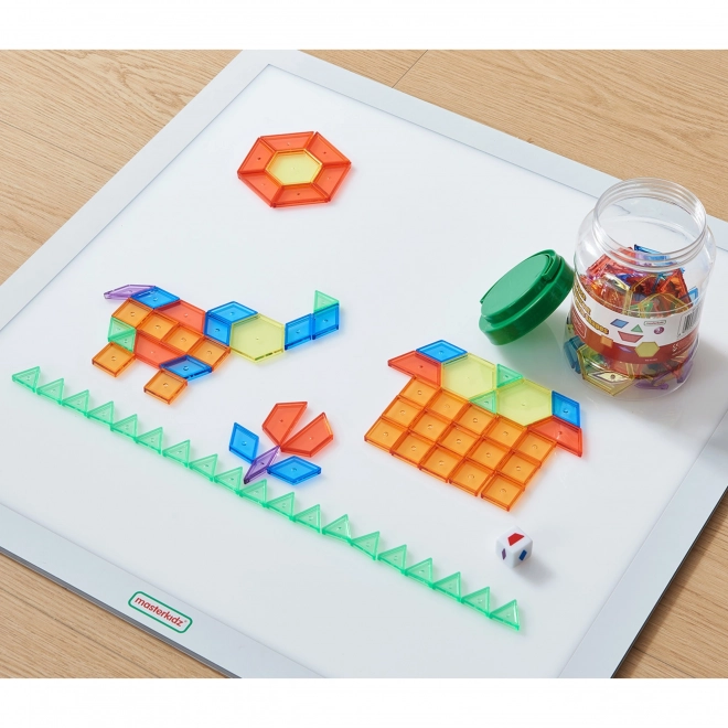 Setul de cuburi Montessori Tangram Mozaic 140 piese