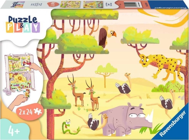 Puzzle și joc: Safari de la Ravensburger
