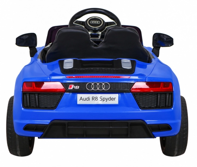 Mașină electrică Audi R8 albastră pentru copii cu pilot și MP3