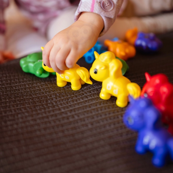 Figurine Montessori Unicorn Dopasuj Literki