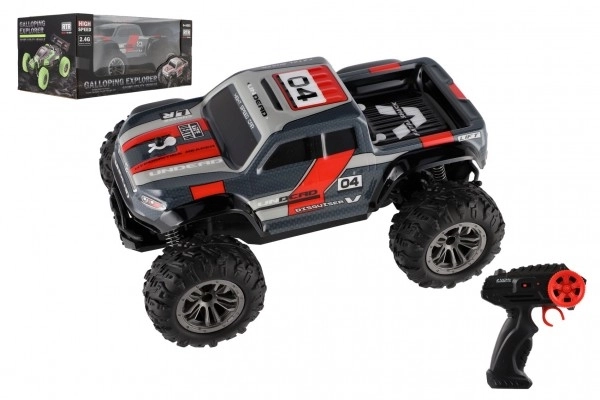 Auto RC Pick Up Off-Road gri-roșu