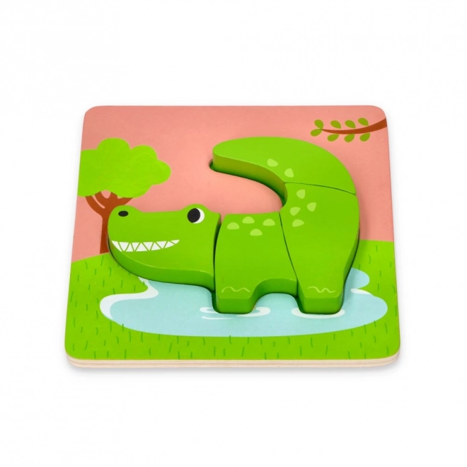 Set de patru puzzle-uri cu animale