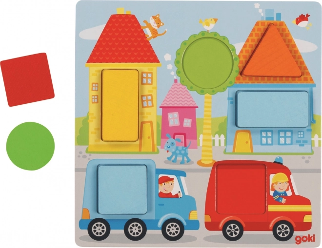 Joc puzzle cu forme geometrice Goki