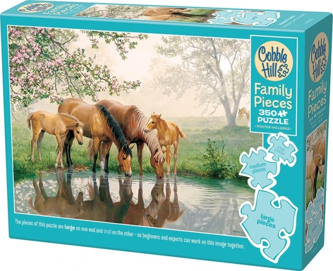 Puzzle de familie Cobble Hill Familie de cai 350 piese