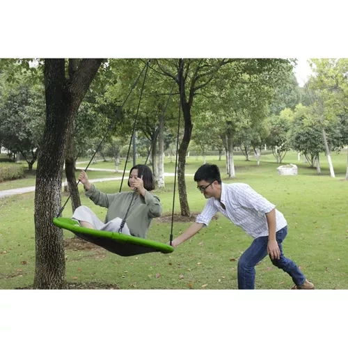 Leagăn tip cuib de barză 120cm verde-negru 23515