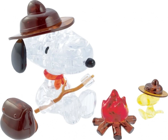 Puzzle cristal 3D Snoopy de camping