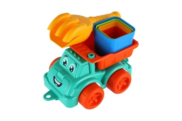 Set de joacă pentru nisip cu camion, accesorii și plasă