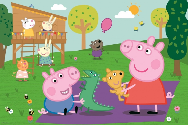 Puzzle XXL TREFL Pepa Pig Joaca cu fratele