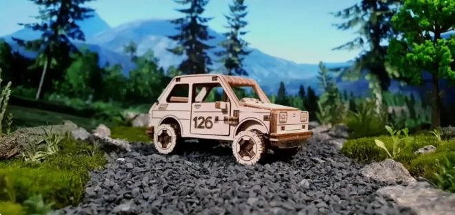 Puzzle 3D din lemn - Model mașină de raliu