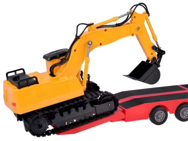 Set complet camion și excavator Mercedes telecomandat în scala 1:26