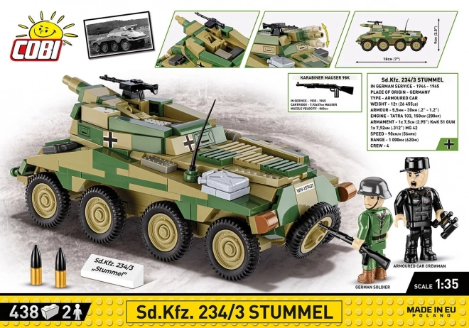 colecția istorică vehicul militar Sd.Kfz. 234/3 Stummel