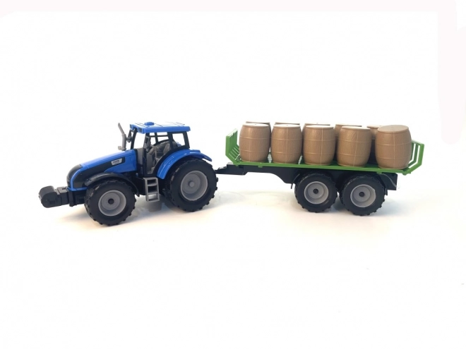 Tractor cu remorcă de fân cu sistem de inerție