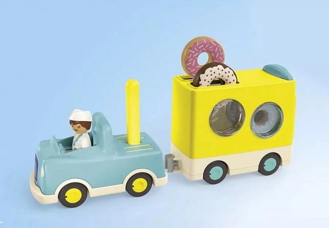 Camionul cu gogoși nebuni PLAYMOBIL cu sortare și asamblare