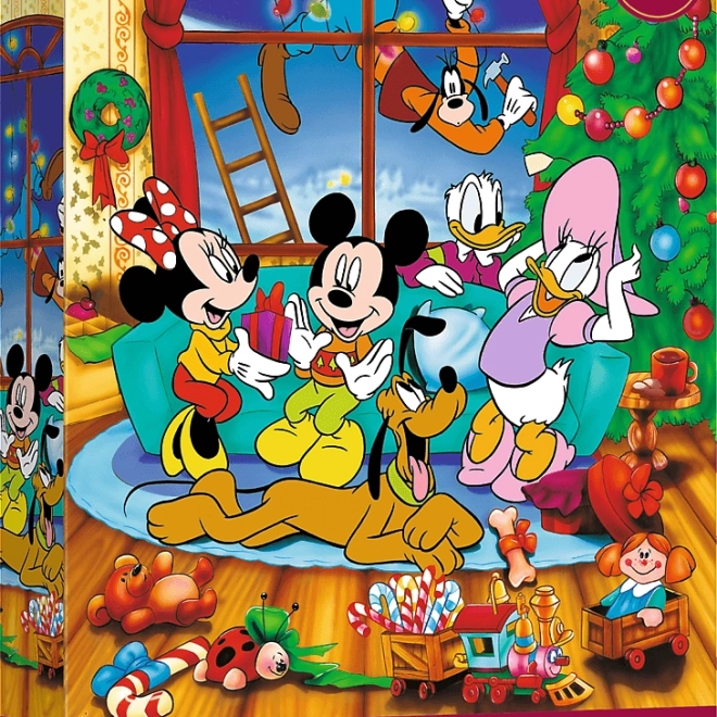 Puzzle Disney Mickey Mouse și prietenii Crăciun 600 piese