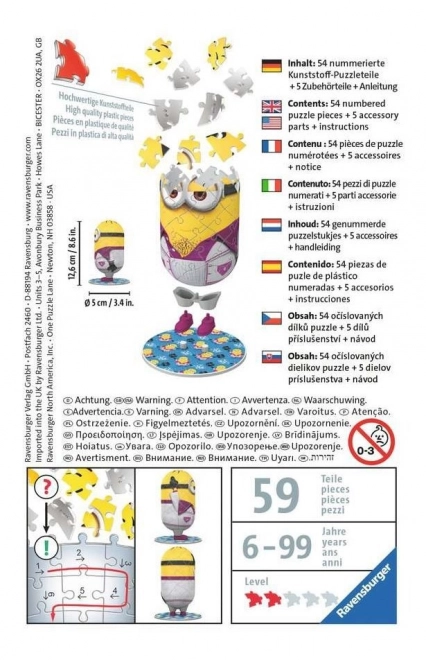 puzzle 3D ravensburger minionii 2: disco