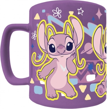 Cană Stitch cu husă plușată detașabilă Angel