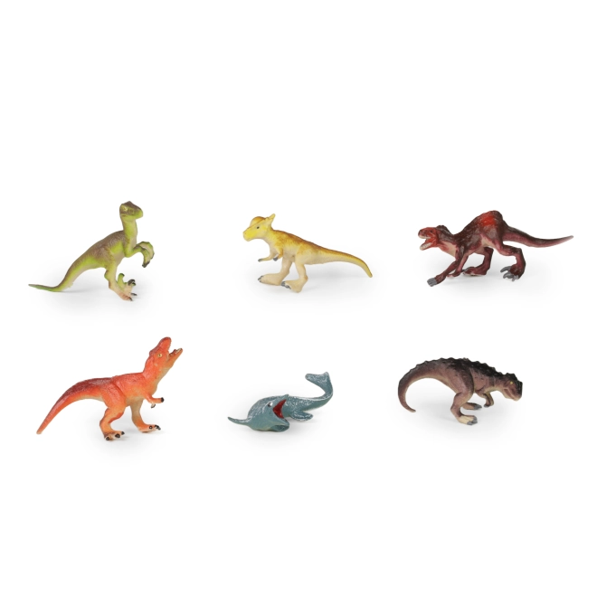 Șase dinozauri colorați pentru joacă creativă