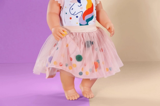 Rochițe tutu cu unicorni Baby Born pentru păpuși