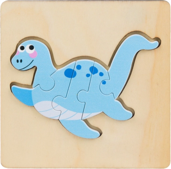 Puzzle din lemn Dinosauri 11 x 11 cm