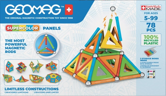 Geomag supercolor panels 78 de piese