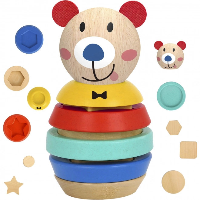 Turnul puzzle din lemn ursuleț