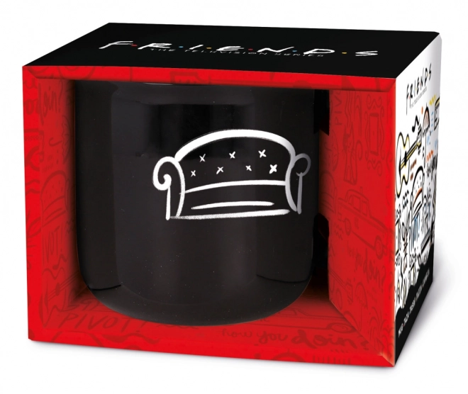 Cana ceramică Friends neagră 410 ml