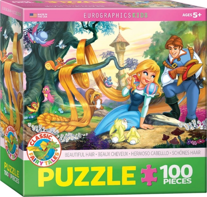 Puzzle Prințesă cu păr minunat 100 piese