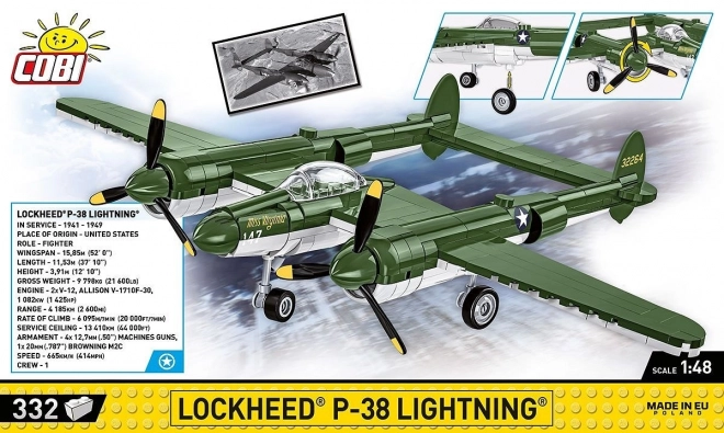 klocki avion Lockheed P-38 Lightning