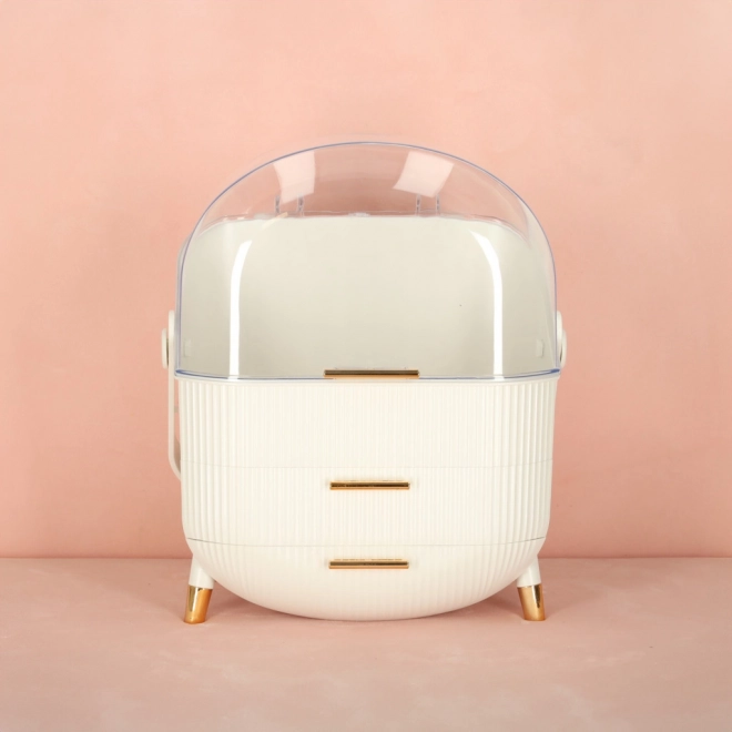 organizer cosmetic alb cu sertare