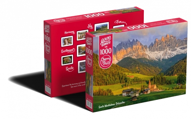 Puzzle Peisaj Santa Maddalena, Dolomiți 1000 piese