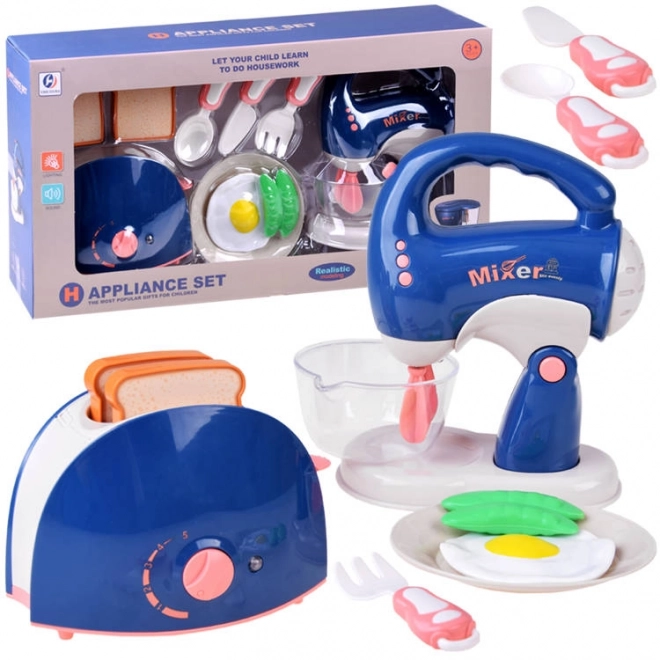 Set de accesorii de bucătărie cu mixer și prăjitor de pâine