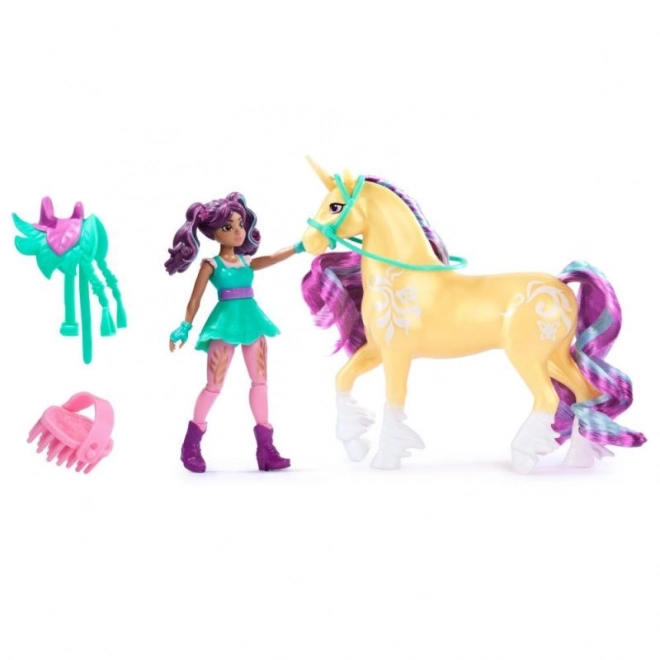 figurine unicorn academy ava și leaf