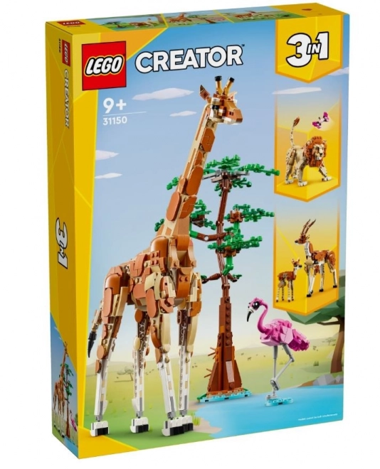 Animale sălbatice din safari LEGO Creator