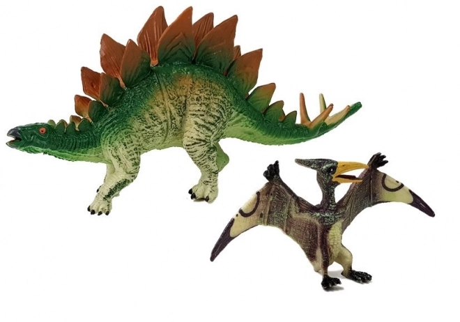 Set de figurine dinozaur Stegosaurus și Pteranodon