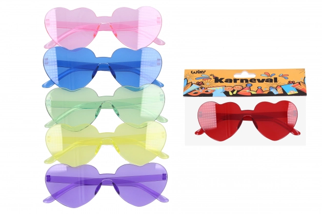 Set Carnaval - ochelari in forma de inima