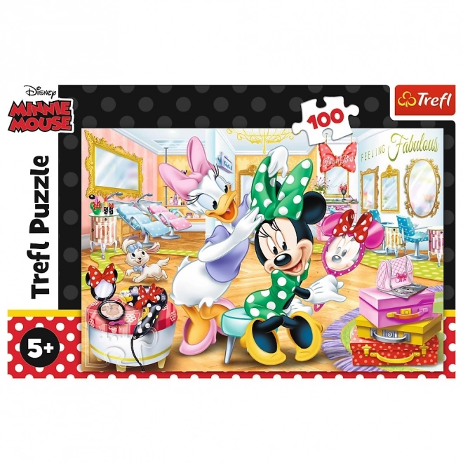 Puzzle Trefl Minnie Mouse și Daisy 100 piese