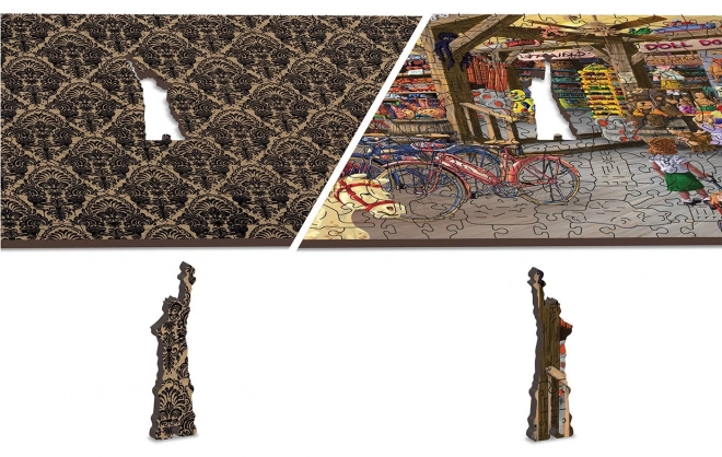 Puzzle din lemn în magazinul de jucării 2-în-1, 400 piese EKO